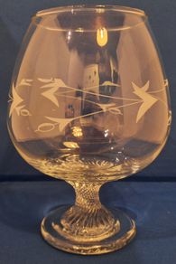SALE!  Oversized Clear Crystal Glass