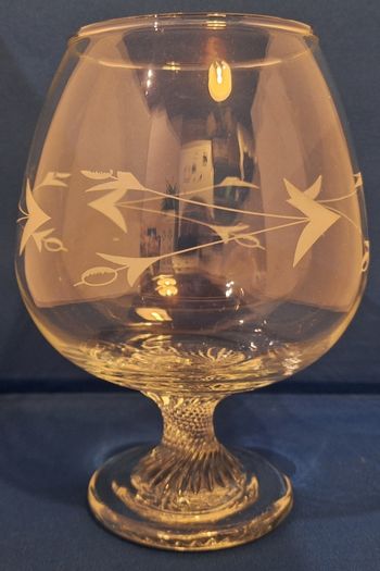 SALE!  Oversized Clear Crystal Glass