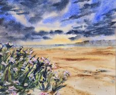 tullan strand bundoran watercolour