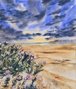 tullan strand bundoran watercolour