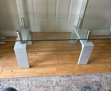 Living room glass table