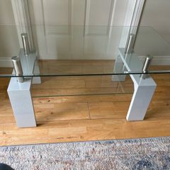 Living room glass table
