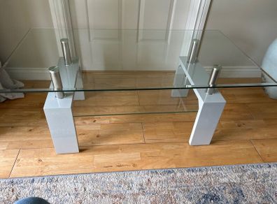 Living room glass table