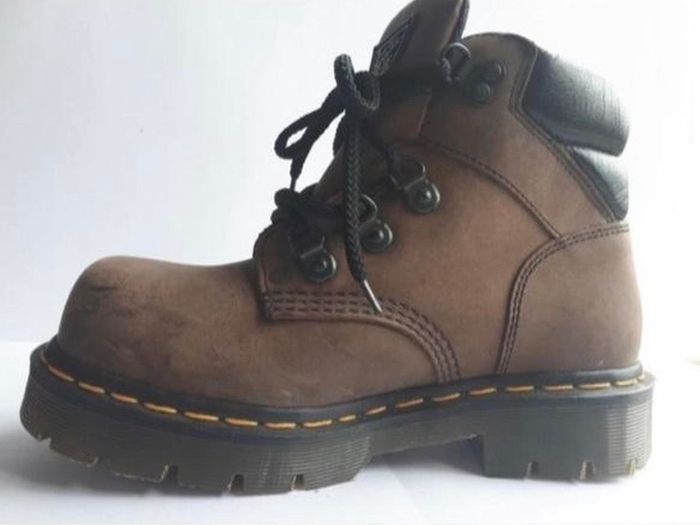 Original Steel Toed Doc Martens Brown Boots size 4