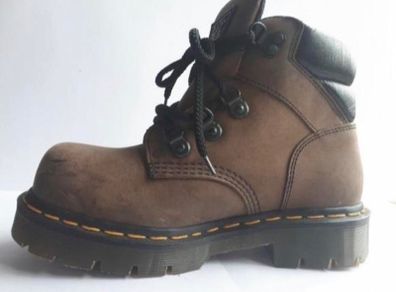 Original Steel Toed Doc Martens Brown Boots size 4