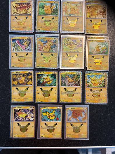 pokemon cards pikachu 30th