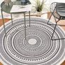 NEW Round Rug Bohemian 4FT/120cm Circle Area Rug Cotton Rug Washable Round Rug Geometric Pattern Printed Hand Woven Carpet with Tassels Image 5
