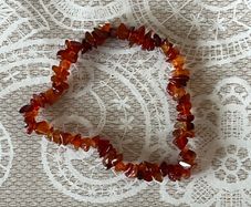 Bracelet natural carnelian crystal gem mew