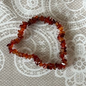 Bracelet natural carnelian crystal gem mew