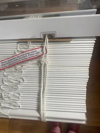 White wooden blinds