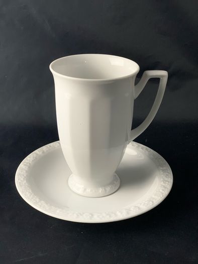 A classic mocha/coffee mug and saucer by Rosentha