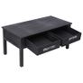 Coffee Table Black 100x50x45 cm Wood Image 5
