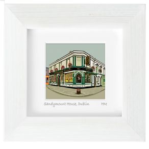 Sandymount House Pub, Dublin - mini Framed print by artist Helen Mathews