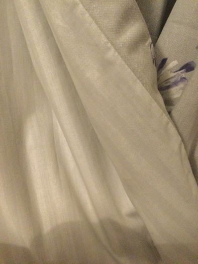 Grey and purple curtains from Next with matching cushion and canvas print