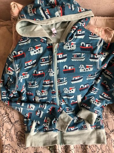 Maxomorra boats boys hoodie