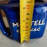 VTG. Martell Cognac Ceramic Cobalt Blue Pitcher. Image 3
