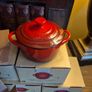 6 New Boxed Le Creuset Mini Cocottes / Petite Round Casserole Dishes Image 3