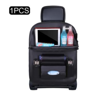 Leather Pad Bag Car Seat Back Organizer Foldable Table Tray
