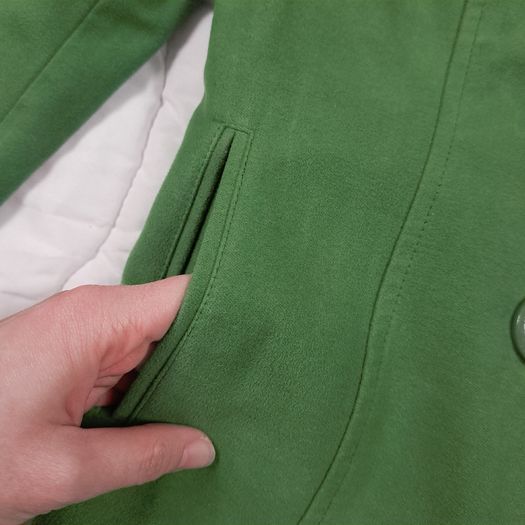 Jasper Conran Bright Green Double Breasted Pea Coat 12UK/40EU