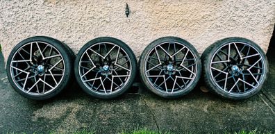 R20 5x120 BMW Style 813M staggered alloy wheels with tyres and tpms
