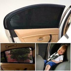 2Pcs Car Sun Window Shade Cover blind mesh Max UV Protection for Rear Window