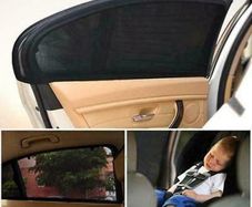 2Pcs Car Sun Window Shade Cover blind mesh Max UV Protection for Rear Window