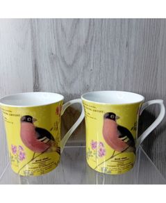 Queens Royal Horticultural Society George Brookshaw Six Bullfinch Mug Set New !