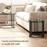 Round Nesting Coffee Tables Set of 2 Image 6