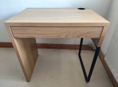 IKEA MICKE desk in oak effect
