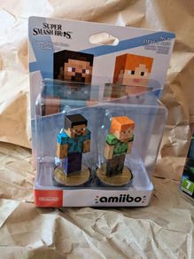 Minecraft Amiibo - Steve and Alex (sealed)