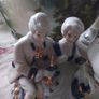 Blue/ White 18th Century  Couple Sitting Image 2
