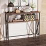 Console Table, Industrial Entryway Table for Hallway, Narrow Sofa Table with Shelves, Metal Frame, Compact Display Table for Small Spaces, Living Room, 101/25/80.5CM Rustic Brown Image 2