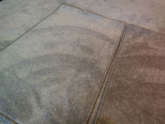 Set of x2 Grey Fluffy Floor Mats