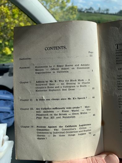 Very Rare Irish Pamphlet Red Stars Over Hollywood highlighting the perceived Communist propogada in the Hollywood movies in the post World War 2 era.
