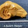 Carved wooden rams head. Image 2