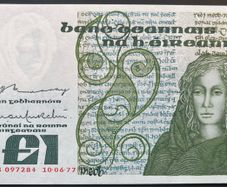 Ireland 1977 Series B 1 Pound Banknote UNC