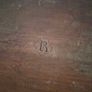 Large Antique Solid Wood Document Box with Monogram Image 2