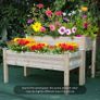 2-Piece Solid Fir Wood Plant Raised Bed Flower Vegetable Herb Grow Box Stand Garden Step Planter Stand Free Combination Image 3