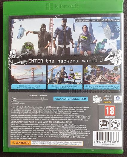 Watch dogs 2 xbox game