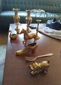 brass  ornaments x 9