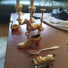 brass  ornaments x 9
