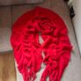 Red Ruched Knitted Scarf 115x40cm RIVER ISLAND Image 4