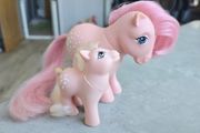 2 x Duo Mammy and Baby Cotton Candy MLP G1 My Little Pony