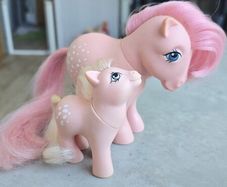 2 x Duo Mammy and Baby Cotton Candy MLP G1 My Little Pony