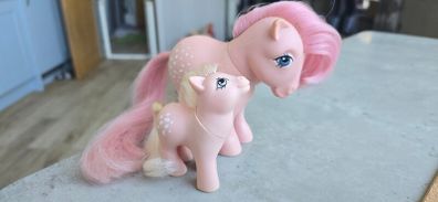 2 x Duo Mammy and Baby Cotton Candy MLP G1 My Little Pony