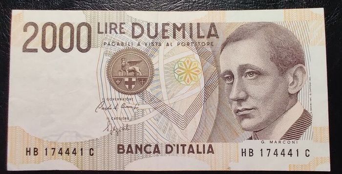2000 Lire (Marconi) 1990 Italy