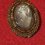 Vintage Goldtone Cameo Brooch Image 2