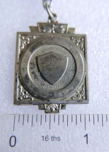 Victorian Albert  Solid Silver Albert Watch Chain "N.G.R.CO.REG" Birmingham or Chester. length 12" - 41,9g