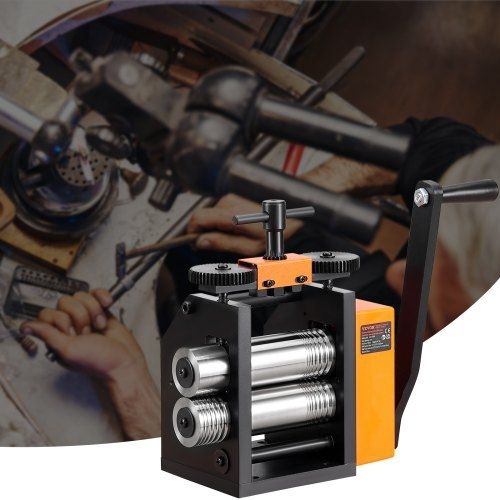 Rolling Mill, 3"/76 mm Jewelry Rolling Mill Machine, 1: 2 Gear Ratio, 3-in-1 Multi-function Rolling Mill, 0.1-7mm Press Thickness for Metal