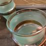 4 Mid Century Green Turquoise and Gold Glasses Image 9
